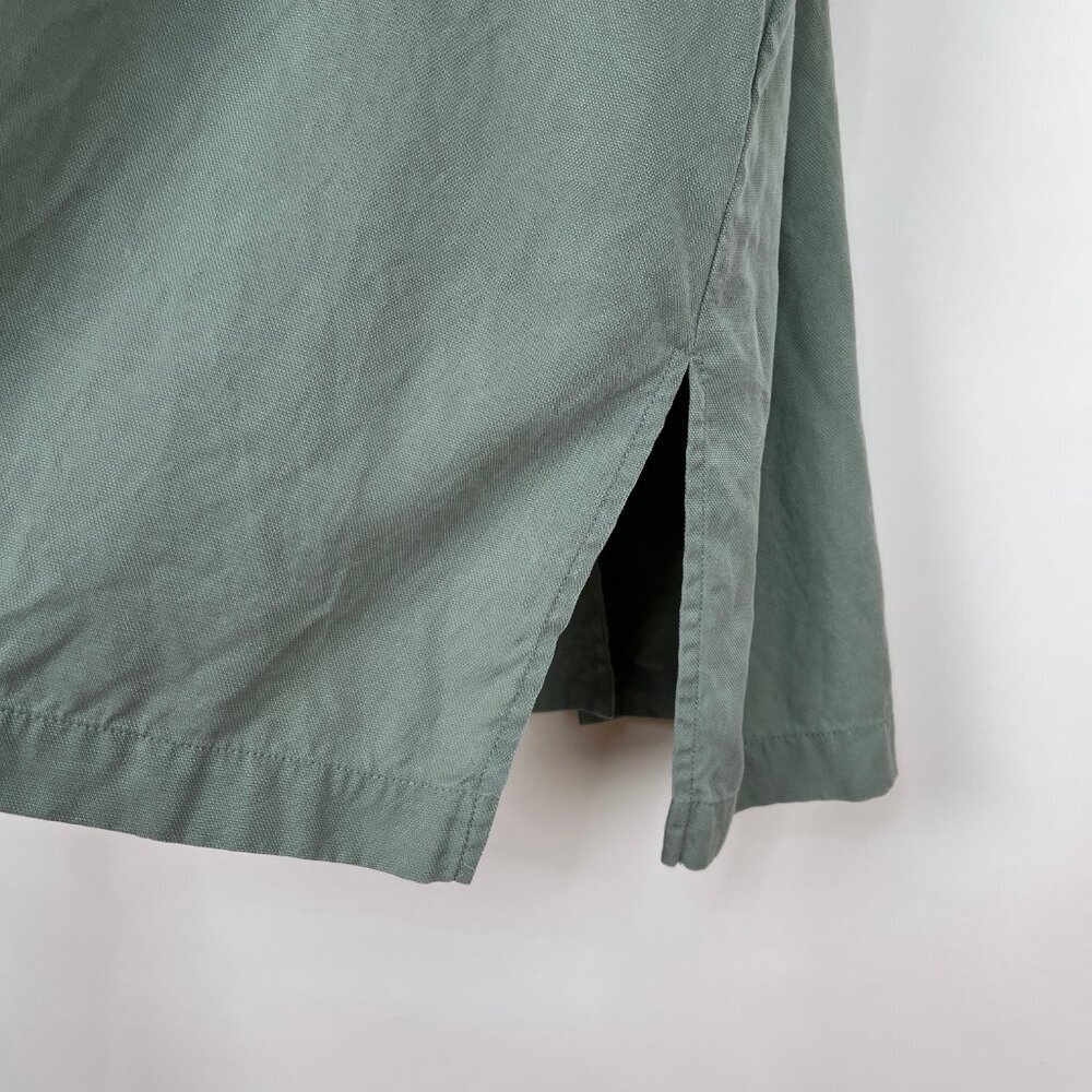 Frank & Oak Textured Camp Collar Midi Shirt Dress Button Down Up Front Casual XL - Picture 12 of 14